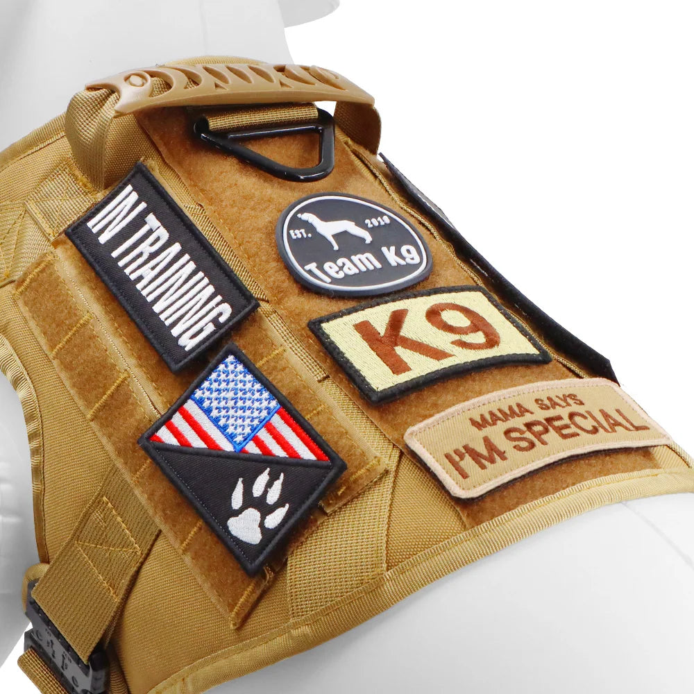 Embroidered Service Dog Patch — Removable Velcro ID Tag for Dog Vests, Harnesses & Tactical Gear