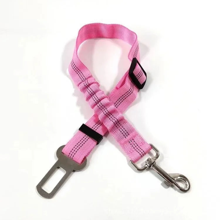 Nylon Pet Safety Seat Belt with Elastic Bungee Buffer Reflective