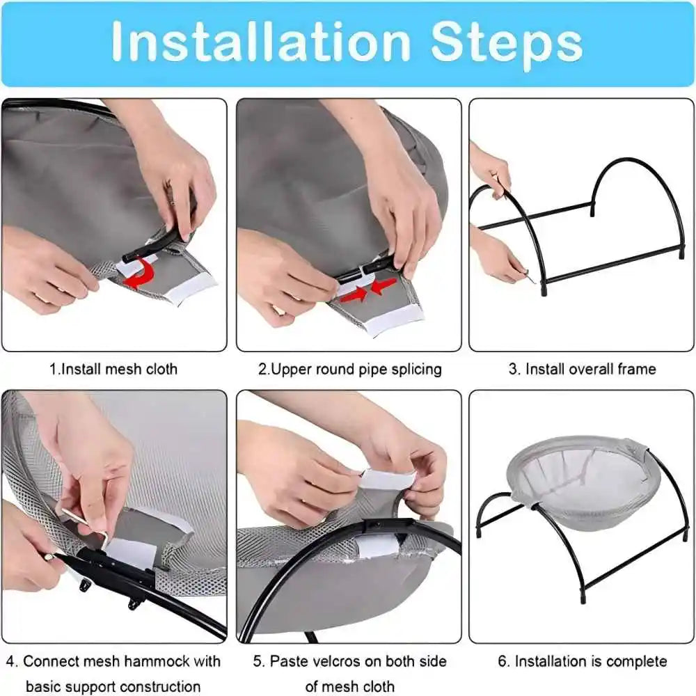 Cat Hammock Bed Dog Standing Bed Deep Sleeping Bed For Small Medium Cats Detachable And Easy to Clean Pet Mats