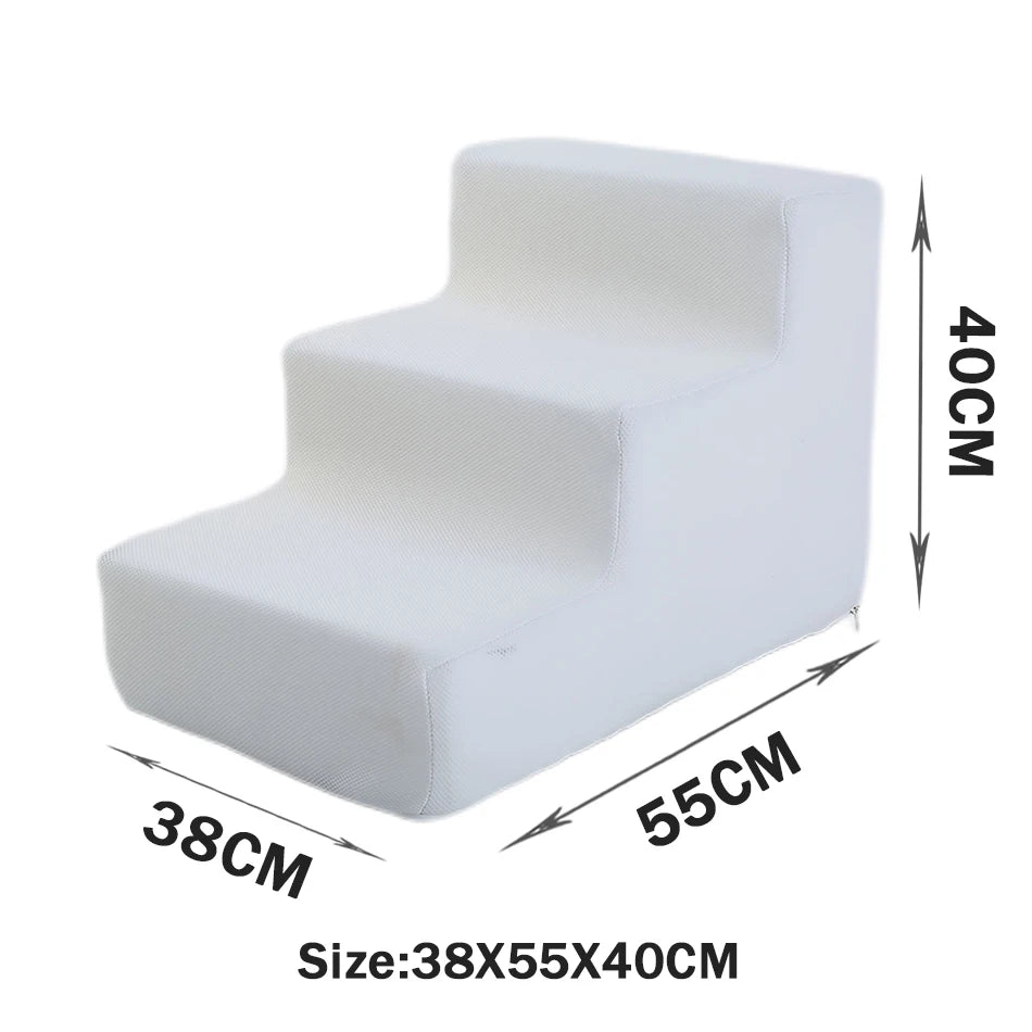 Pet Stairs & Dog Ramp — Detachable Sponge Steps for Dogs & Cats | 3-Step, Big 3-Step & 4-Step