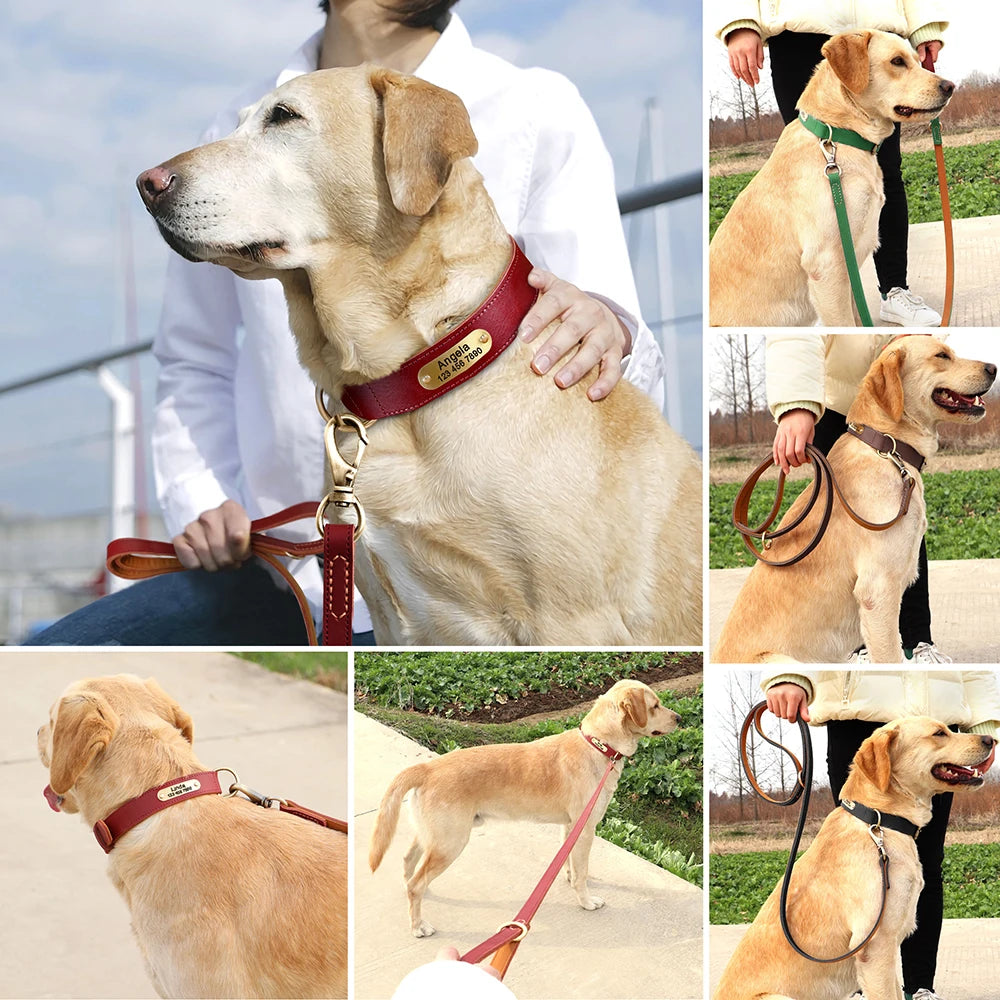 Real Leather Dog Leash Durable Medium Large Dog Lead Genuine Leather Walking Pet Leads Leash for Dogs German Shepherd Pitbull Fashioned Furbabies
