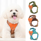 HP374--Retro Pet Harness for dogs，Adjustable webbing and High-quality PU Leather，Breathable mesh lining. Fashioned Furbabies