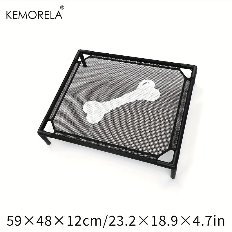 KEMORELA Cooling Elevated Dog Bed Outdoor Elevated Dog Bed For Medium Dogs Bite-Proof Standing Pet Bed Washable Breathable Mesh Fashioned Furbabies