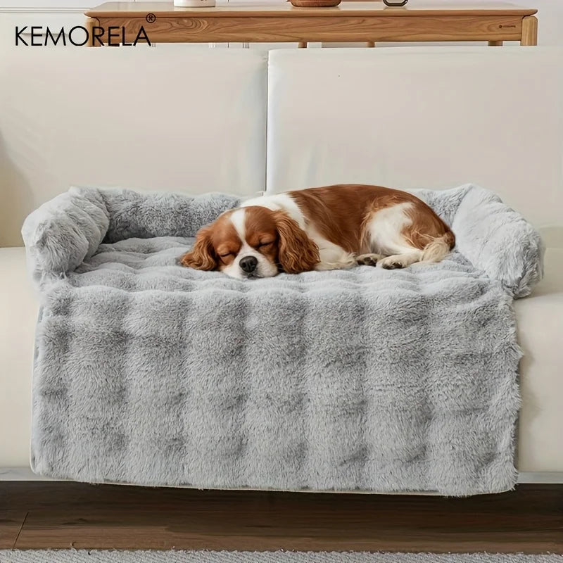 Plush Dog Bed with Pillow