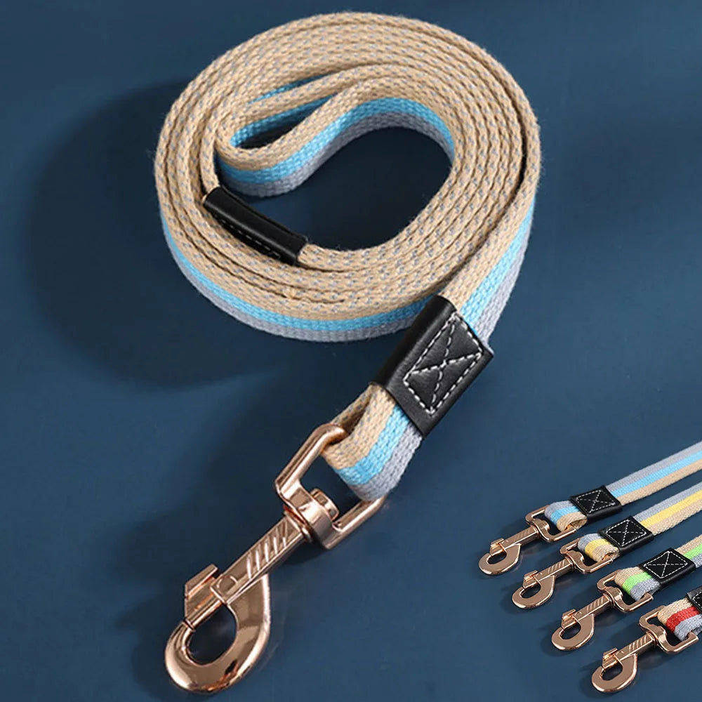 Padded Nylon Dog Training Leash — Strong Traction Lead for Small, Medium & Large Dogs | 4 Colors | 3 Widths | 2 Lengths