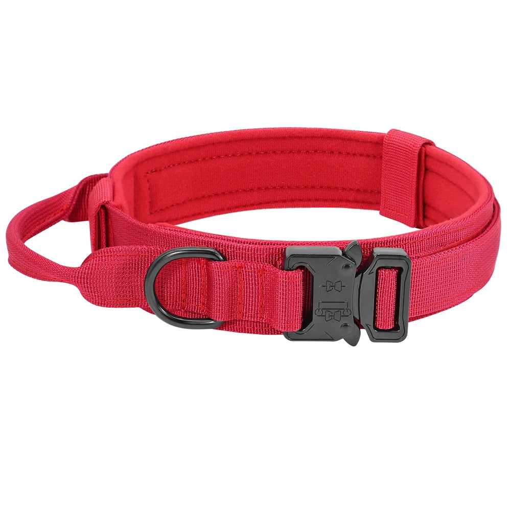 Durable Military Tactical Dog Collar Bungee Leash Set Pet Nylon Walking Training Collar For Medium Large Dogs German Shepard Fashioned Furbabies