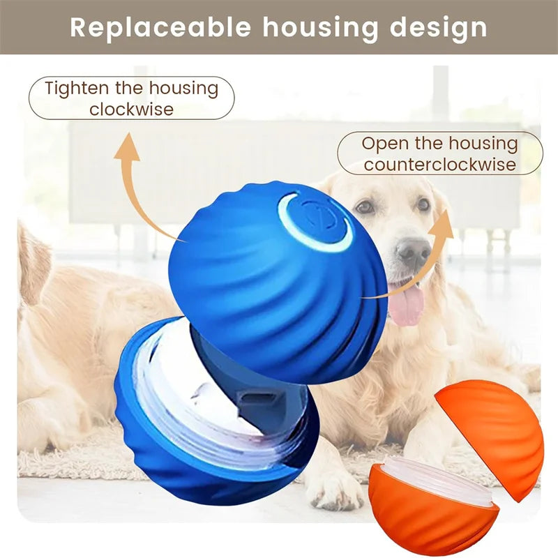 Smart Interactive Bouncing Ball Toy — USB Rechargeable Auto-Moving Ball for SmallDogs & Cats | 3-Hour Playtime | Dual Mode￼ (please observe pets when playing with this toy)