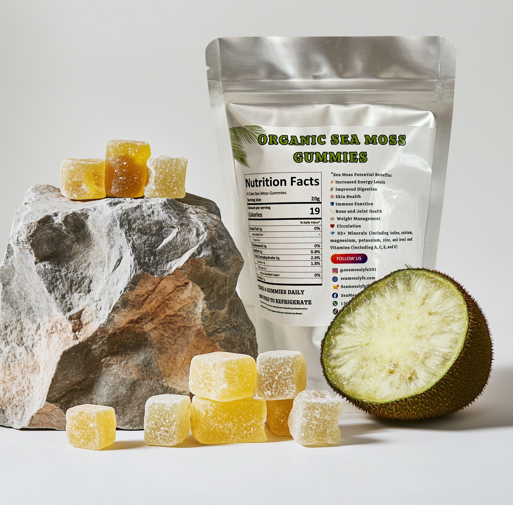 Tropical Tides Sea Moss Gummies 120 pack **30 Day Supply** Sea Moss Lyfe