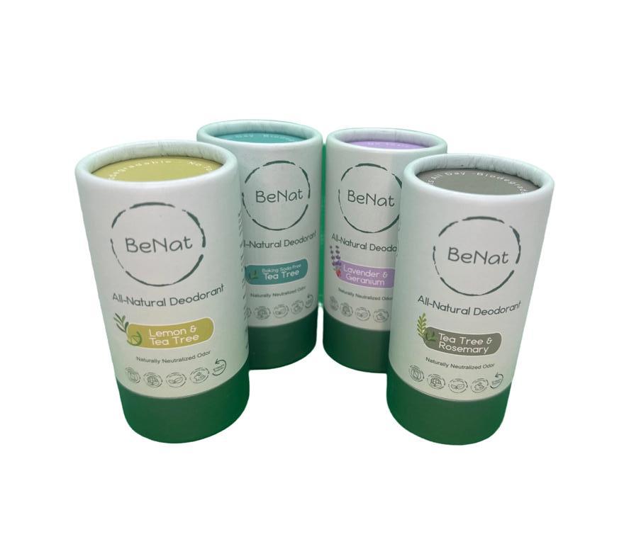All Natural, Plastic-Free Deodorants BeNat