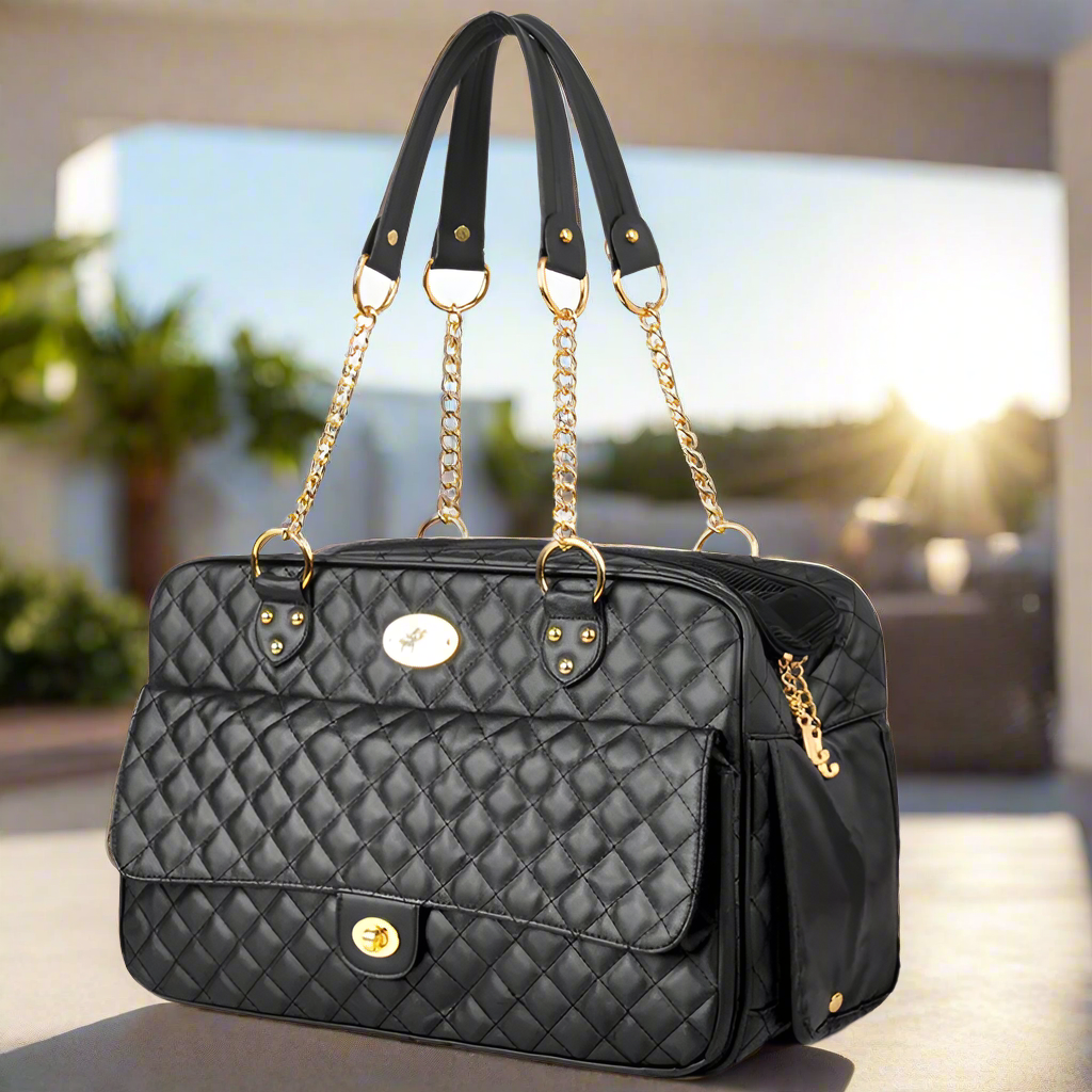 Luxury Designer Pet Carrier for small pets Dog Carry Bag Fashionable Cat Chihuahua, French Bulldog Pomeranian dogs accessories Fashioned Furbabies