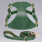 The Milano Leather Harness & Leash Set