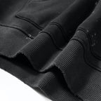 Vintage Wash Frayed Fleece Hoodie