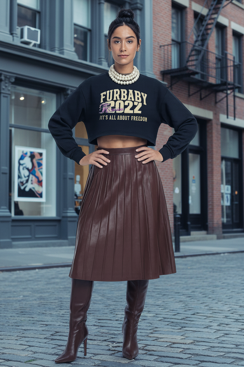 Furbaby Cropped Pullover — Cozy Pet Lover Sweatshirt