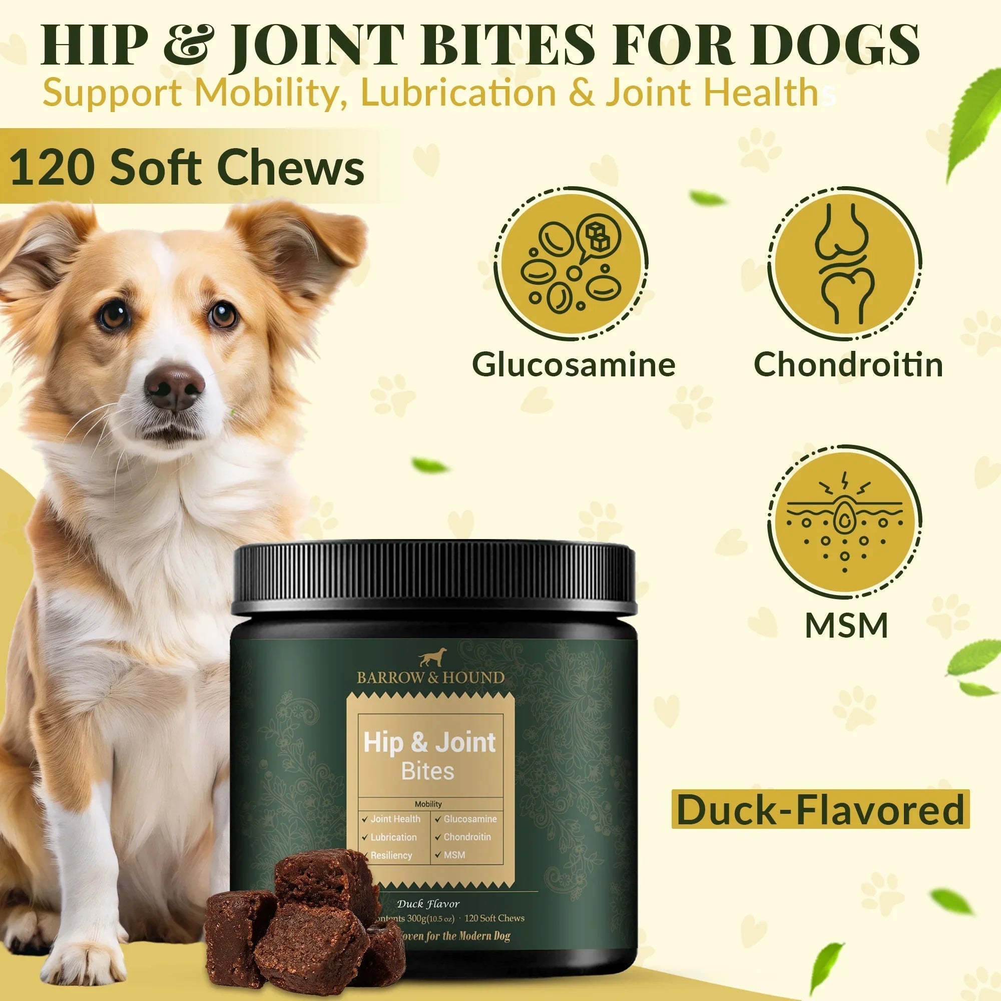 Hip & Joint Supplement for Dogs – Mobility Support for All Breeds Barrow & Hound