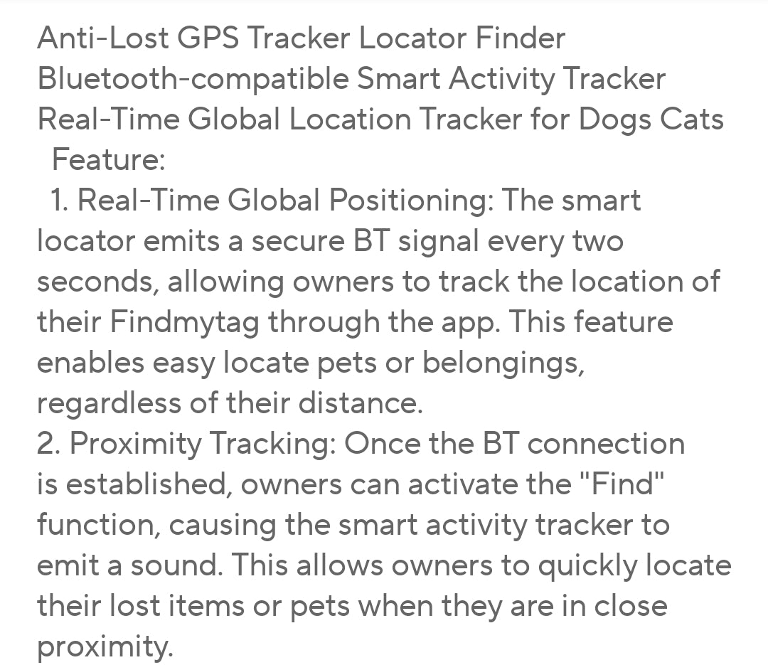 Real-time tracker, Bluetooth GPS collar device, download, Findmytag
